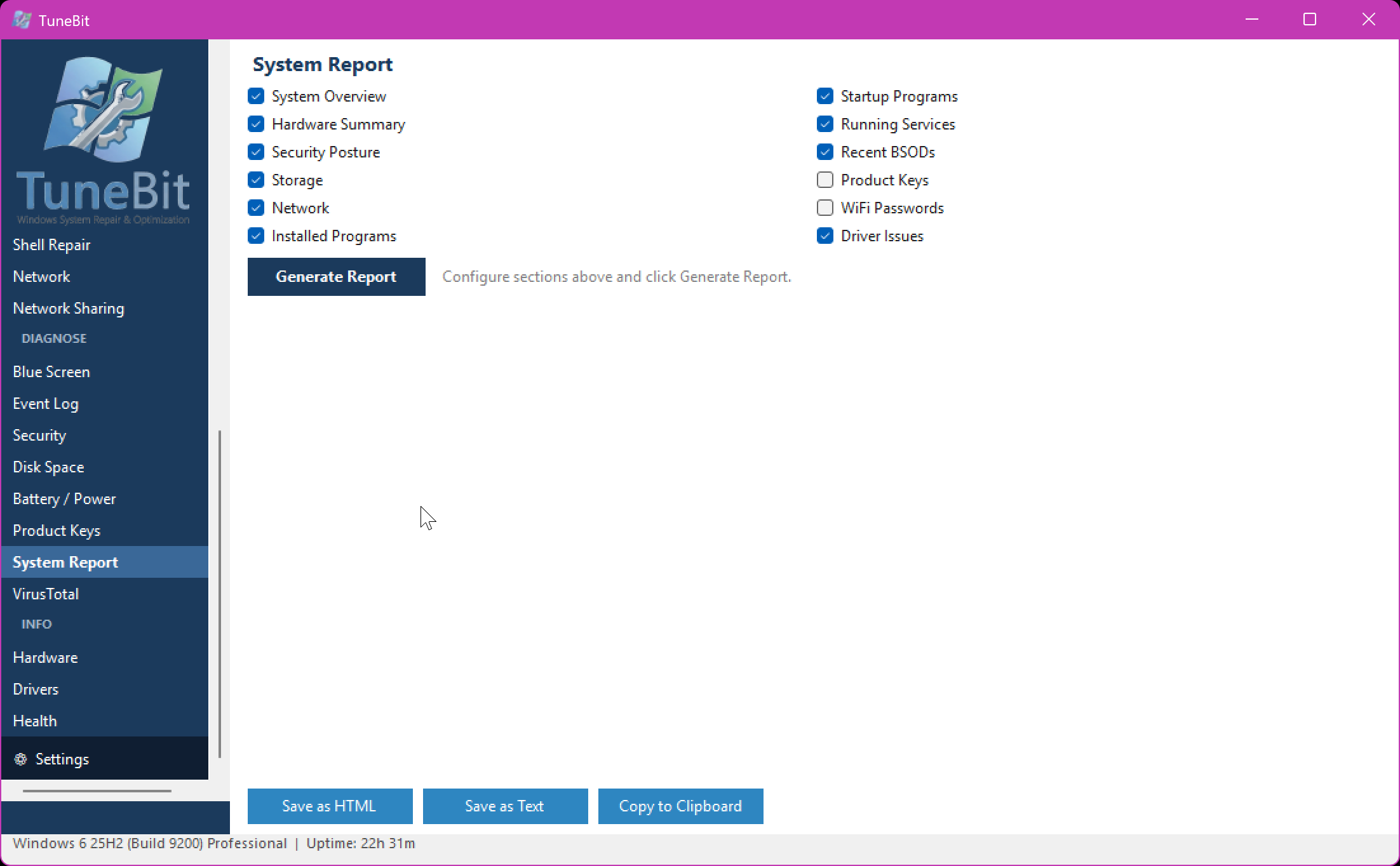 System Report